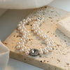 Women's Handmade Geometric 925 Sterling Silver Pearl Aquamarine Bracelet Jewelry