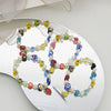 Women's Handmade Glass And Glaze Fruit Bracelet Jewelry With Small Flower Design And Colorful Summer Style