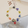 Women's Handmade Glass And Glaze Fruit Bracelet Jewelry With Small Flower Design And Colorful Summer Style