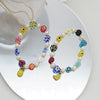Women's Handmade Glass And Glaze Fruit Bracelet Jewelry With Small Flower Design And Colorful Summer Style