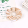 Women's Handmade Gradient Fabric Scrunchie Hair Tie With Zipper Detail Fashion Ponytail Hair Accessory Wholesale