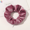 Women's Handmade Gradient Fabric Scrunchie Hair Tie With Zipper Detail Fashion Ponytail Hair Accessory Wholesale