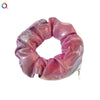 Women's Handmade Gradient Fabric Scrunchie Hair Tie With Zipper Detail Fashion Ponytail Hair Accessory Wholesale