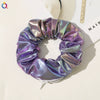 Women's Handmade Gradient Fabric Scrunchie Hair Tie With Zipper Detail Fashion Ponytail Hair Accessory Wholesale