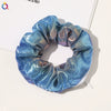 Women's Handmade Gradient Fabric Scrunchie Hair Tie With Zipper Detail Fashion Ponytail Hair Accessory Wholesale