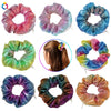 Women's Handmade Gradient Fabric Scrunchie Hair Tie With Zipper Detail Fashion Ponytail Hair Accessory Wholesale
