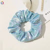 Women's Handmade Gradient Fabric Scrunchie Hair Tie With Zipper Detail Fashion Ponytail Hair Accessory Wholesale