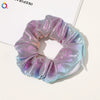 Women's Handmade Gradient Fabric Scrunchie Hair Tie With Zipper Detail Fashion Ponytail Hair Accessory Wholesale