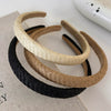 Women's Handmade Grass Hairband Geometric Retro Allmatch Holiday Style Solid Color