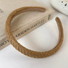 Women's Handmade Grass Hairband Geometric Retro Allmatch Holiday Style Solid Color