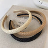 Women's Handmade Grass Hairband Geometric Retro Allmatch Holiday Style Solid Color