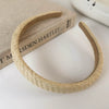 Women's Handmade Grass Hairband Geometric Retro Allmatch Holiday Style Solid Color
