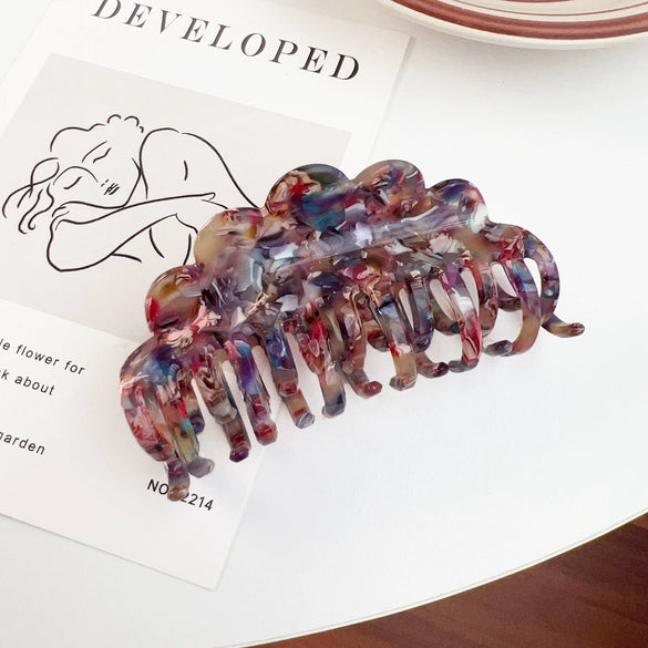 Women's Handmade High Sense Geometric Acetic Acid Hair Grab Clip
