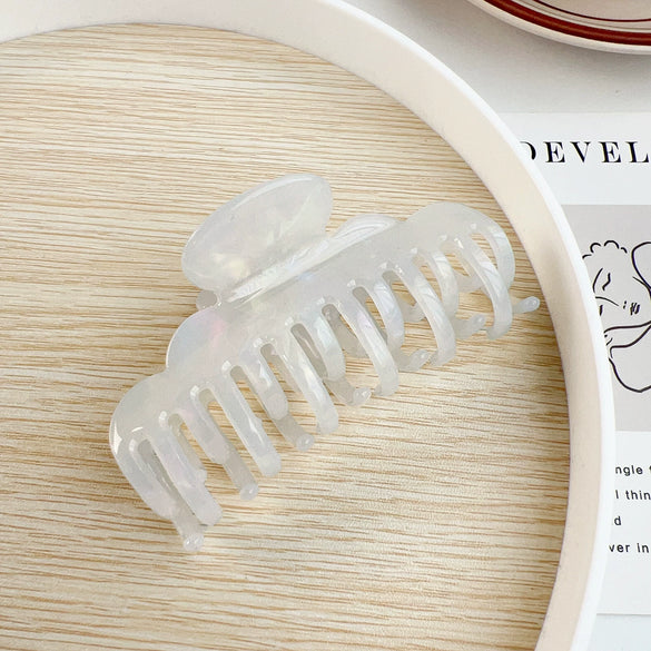 Women's Handmade High Sense Geometric Acetic Acid Hairpin Doublerow Teeth Grab Clip