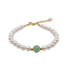 Women's Handmade Imitation Pearl Round Bracelet With Geometric And Small Fresh Style