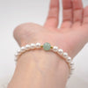 Women's Handmade Imitation Pearl Round Bracelet With Geometric And Small Fresh Style