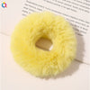 Women's Handmade Imitation Rabbit Fur Scrunchie Soft Furry Cloth Hair Ring Accessory