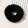 Women's Handmade Imitation Rabbit Fur Scrunchie Soft Furry Cloth Hair Ring Accessory
