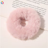 Women's Handmade Imitation Rabbit Fur Scrunchie Soft Furry Cloth Hair Ring Accessory