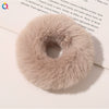 Women's Handmade Imitation Rabbit Fur Scrunchie Soft Furry Cloth Hair Ring Accessory