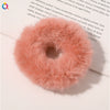 Women's Handmade Imitation Rabbit Fur Scrunchie Soft Furry Cloth Hair Ring Accessory