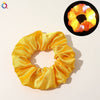 Women's Handmade Led Satin Scrunchie Hair Tie With Shiny Luminous Fabric Hair Accessory