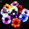 Women's Handmade Led Satin Scrunchie Hair Tie With Shiny Luminous Fabric Hair Accessory
