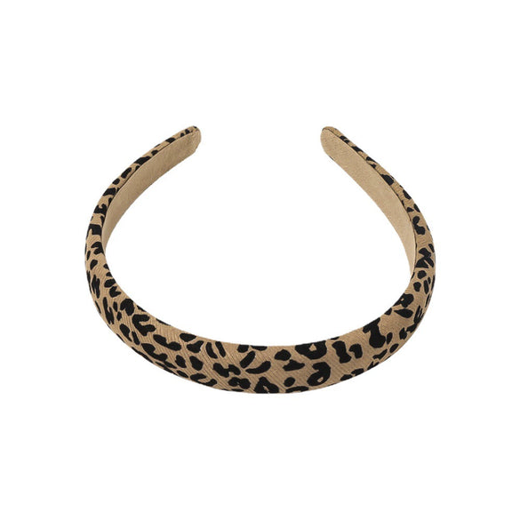 Women's Handmade Leopard Print Knitted Scrunchie Hair Tie Cloth Hair Accessory Wholesale