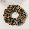Women's Handmade Leopard Print Knitted Scrunchie Hair Tie Cloth Hair Accessory Wholesale