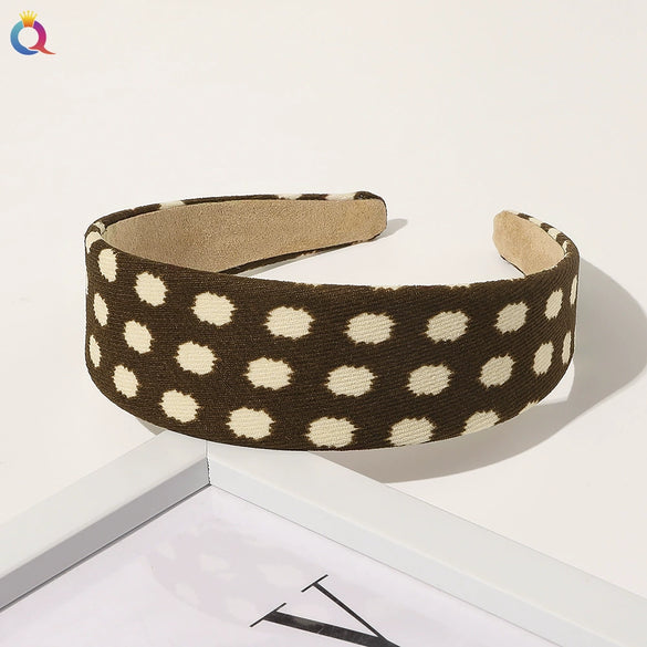 Women's Handmade Leopard Print Knitted Scrunchie Hair Tie Cloth Hair Accessory Wholesale