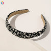 Women's Handmade Leopard Print Knitted Scrunchie Hair Tie Cloth Hair Accessory Wholesale