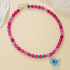 Women's Handmade Liuli Beaded Necklace With Ocean Element Animal Zodiac Geometric Pattern
