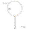 Women's Handmade Long Necklace Artificial Crystal Pearl Chain Drop Shape Geometric Electroplating