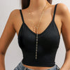 Women's Handmade Long Necklace Artificial Crystal Pearl Chain Drop Shape Geometric Electroplating