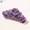 Women's Handmade Marble Acrylic Shark Claw Hair Clip Ponytail Holder Hair Accessory For Everyday Styling