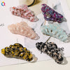 Women's Handmade Marble Acrylic Shark Claw Hair Clip Ponytail Holder Hair Accessory For Everyday Styling