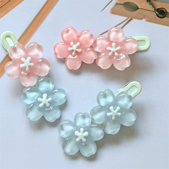 Women's Handmade Mixed Materials Cherry Blossom Hairpin Jewelry