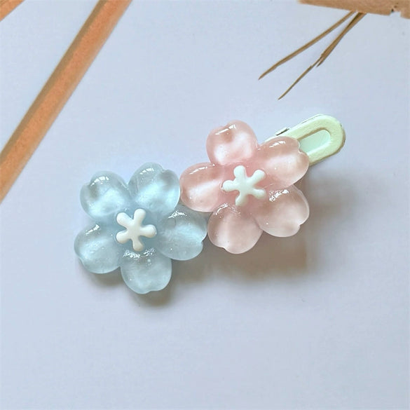 Women's Handmade Mixed Materials Cherry Blossom Hairpin Jewelry