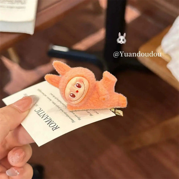 Women's Handmade Mixed Materials Heart Cartoon Bangs Hair Clip