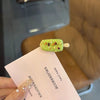 Women's Handmade Mixed Materials Heart Shaped Cartoon Sweet Chocolate Ice Cream Bangs Hairpin