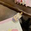 Women's Handmade Mixed Materials Ice Cream Bangs Hair Clip
