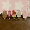 Women's Handmade Mixed Materials Ice Cream Bangs Hair Clip