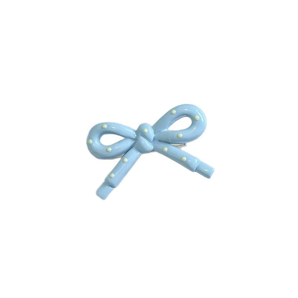 Women's Handmade Mixed Materials Polka Dot Bow Bangs Hairpin