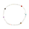 Women's Handmade Multicircle Bracelet With White Crystal Red Agate Tiger Eye Stone Geometric Pattern Little Fresh Style