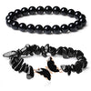 Women's Handmade Natural Agate Stone Gravel Butterfly Bracelet Set Geometric Animal Style Office Lady Jewelry