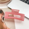 Women's Handmade Natural Geometric Hair Accessories Ponytail Candy Color Grab Clip