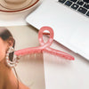 Women's Handmade Natural Geometric Hair Accessories Ponytail Candy Color Grab Clip