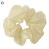 Women's Handmade Organza Scrunchie Hair Ring Solid Color Fairy Style Voluminous Hair Accessory