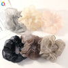 Women's Handmade Organza Scrunchie Hair Ring Solid Color Fairy Style Voluminous Hair Accessory