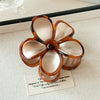 Women's Handmade Pc Amber Flower Hair Grab Clip Elegant Retro Style